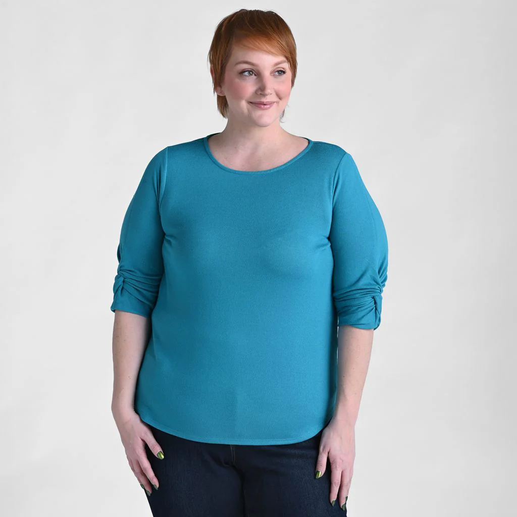Ballet Neck Twisted Sleeve Tee - Image 5