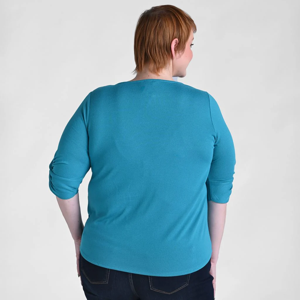 Ballet Neck Twisted Sleeve Tee - Image 7