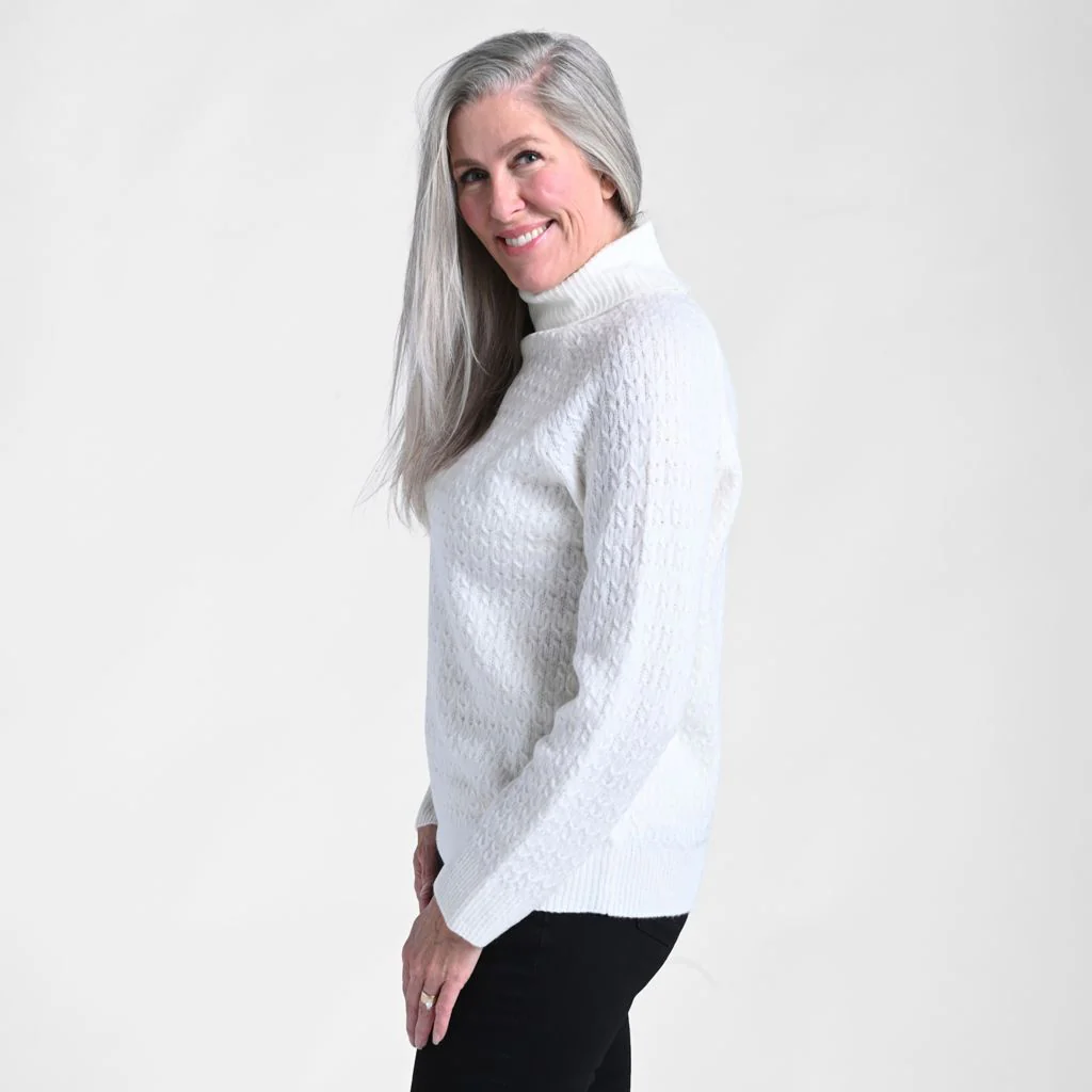 Cable Stitch Turtleneck Sweater - Image 4