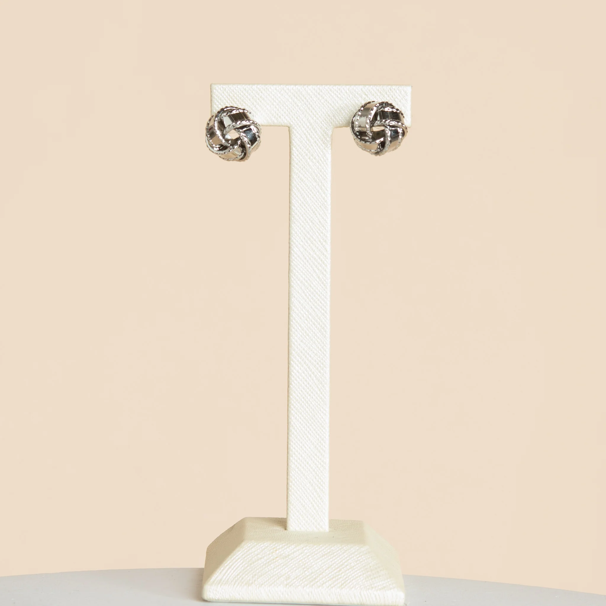 Dainty Knot Stud Metal Earrings