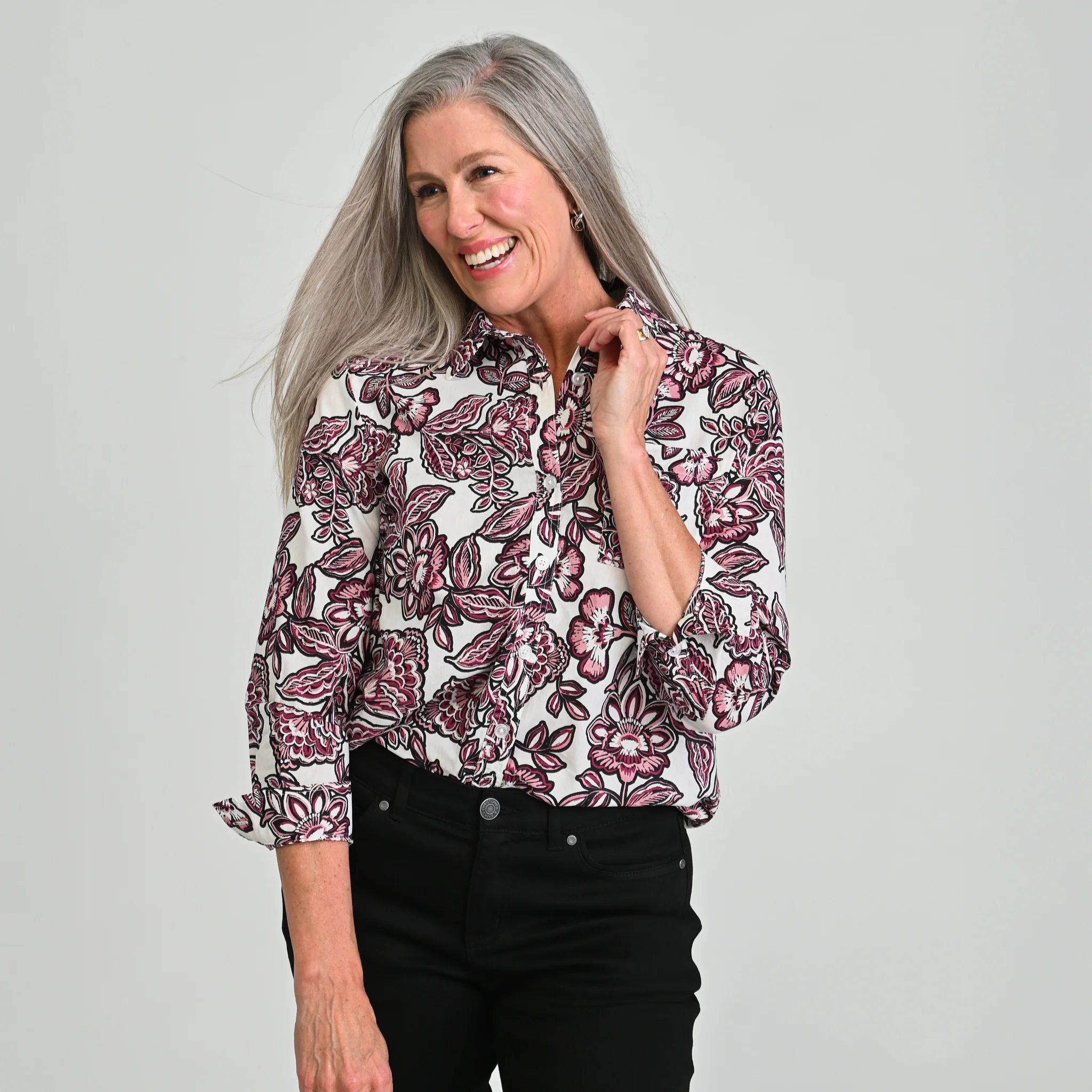 Floral Button Down Shirt - Image 7