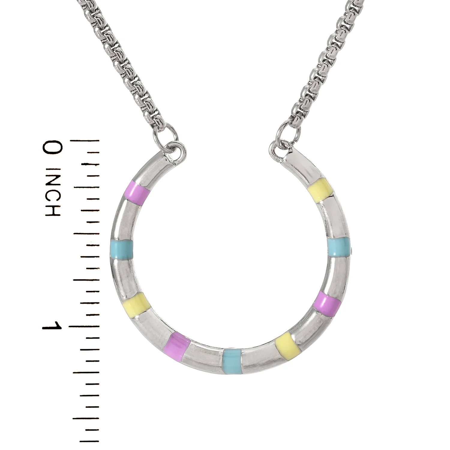 Multi Colored Hoop Necklace - Image 3