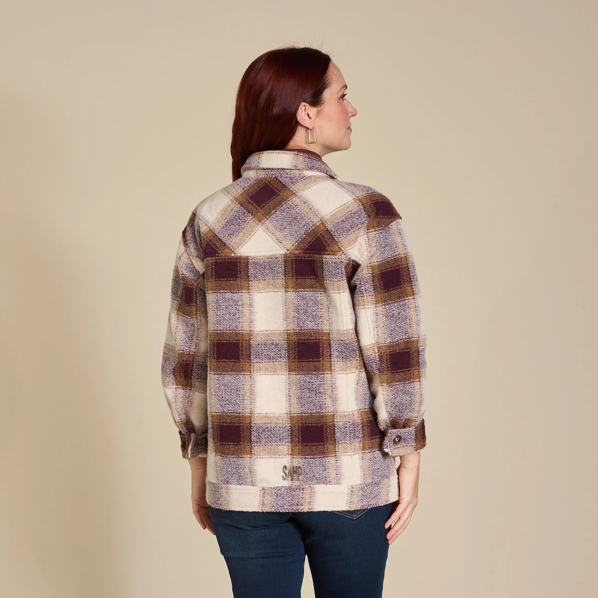 Plaid Button Front Shacket - Image 4