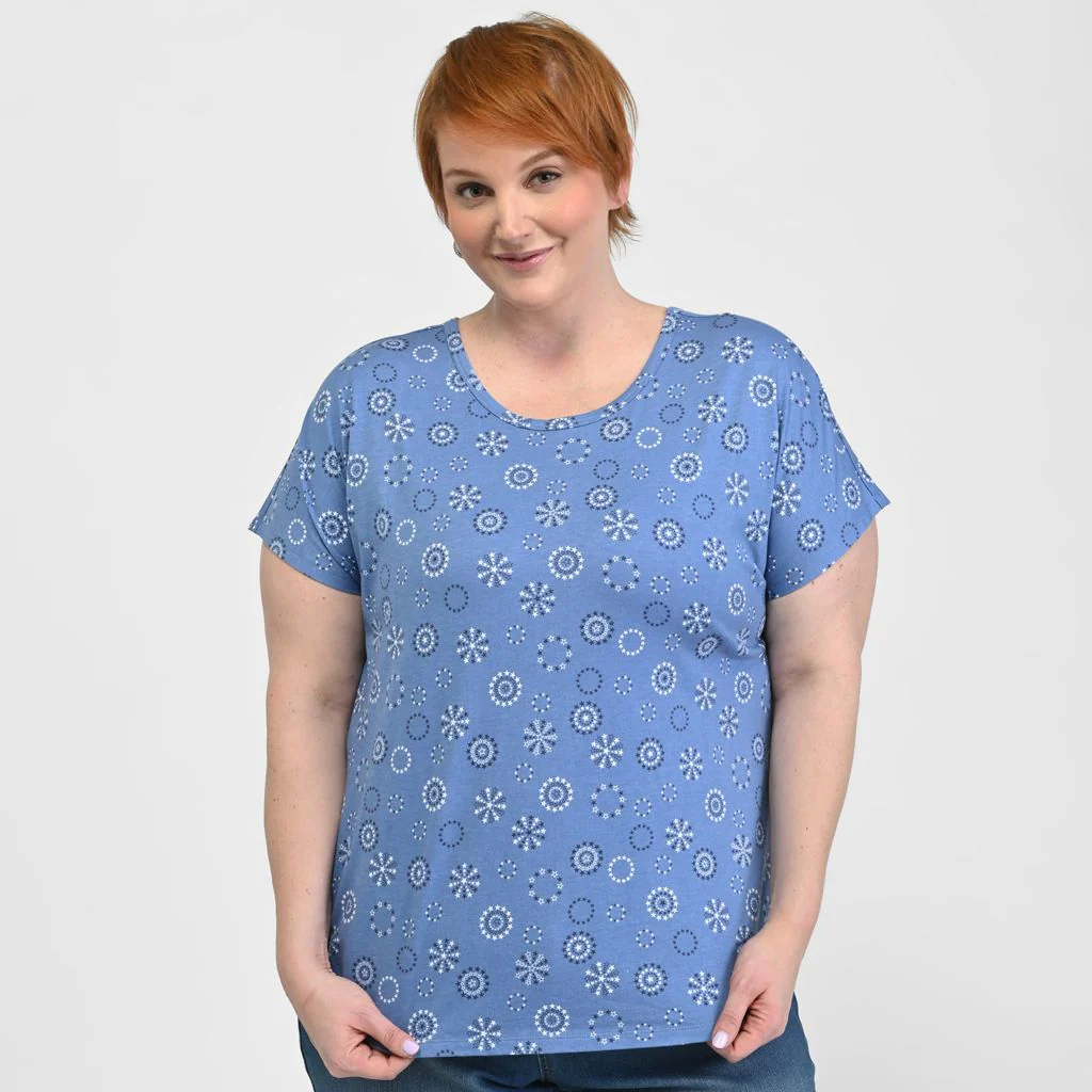 Printed Lattice Back Short Sleeve Tee - Image 6