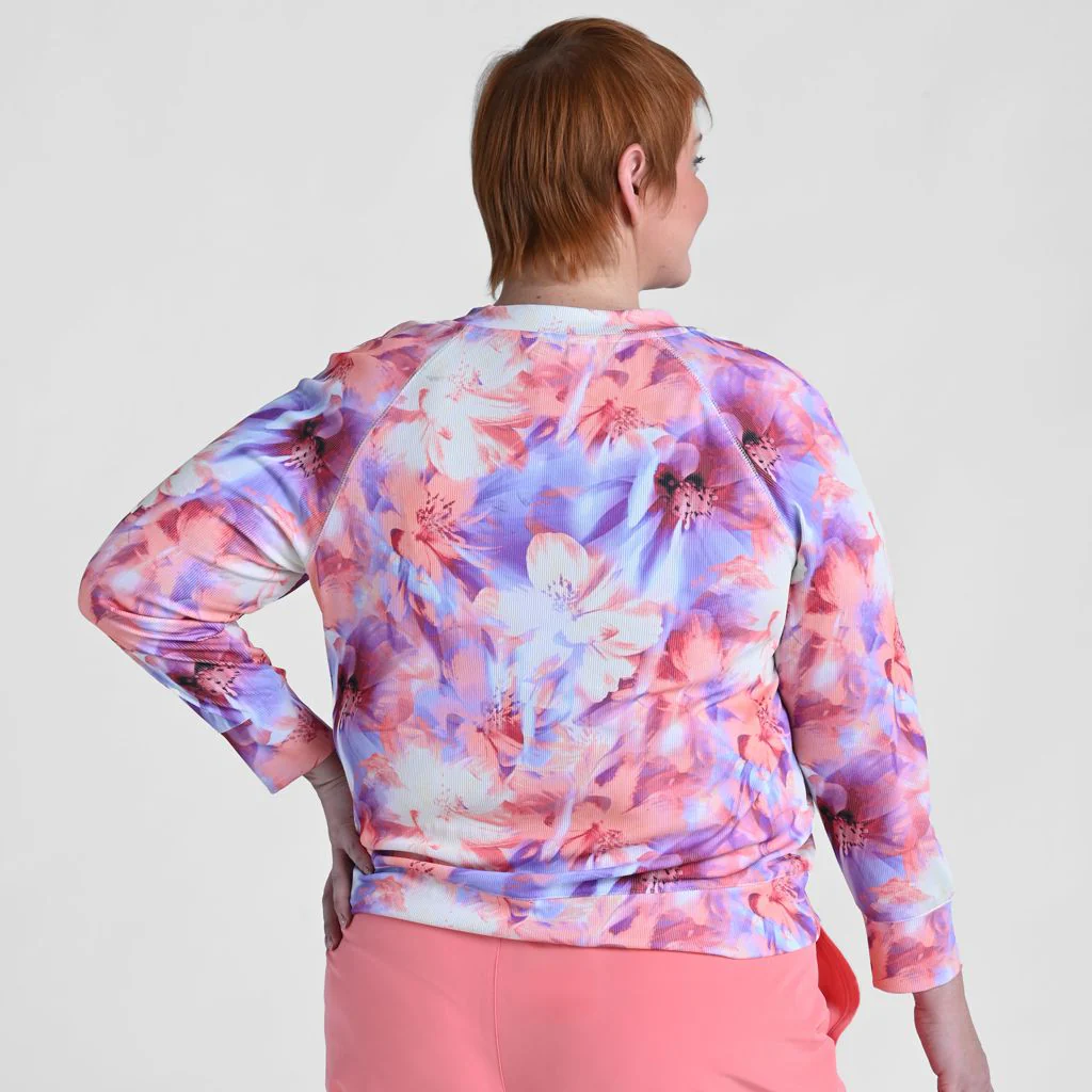 Relaxed Restyled Floral Print Raglan Sleeve Tee - Image 7