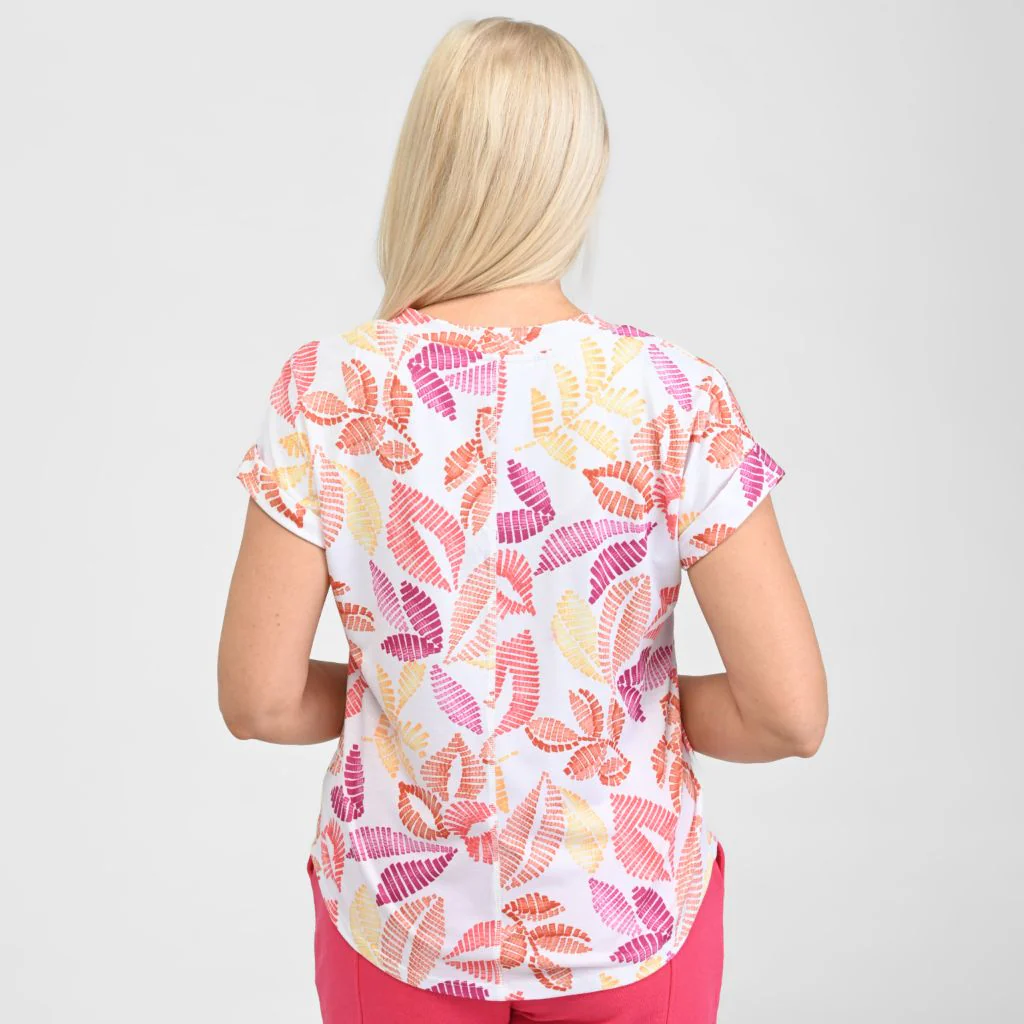 Relaxed Restyled Printed V Neck Tee - Image 3