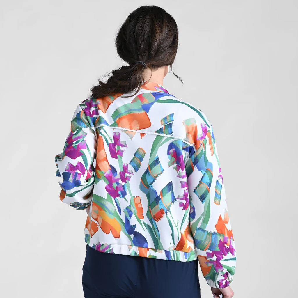 Relaxed Restyled Zip Front Bomber Jacket - Image 3