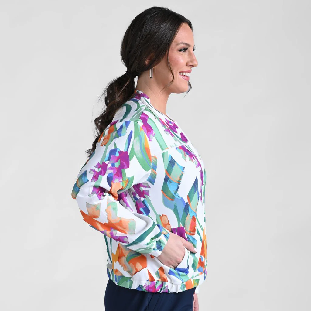Relaxed Restyled Zip Front Bomber Jacket - Image 4