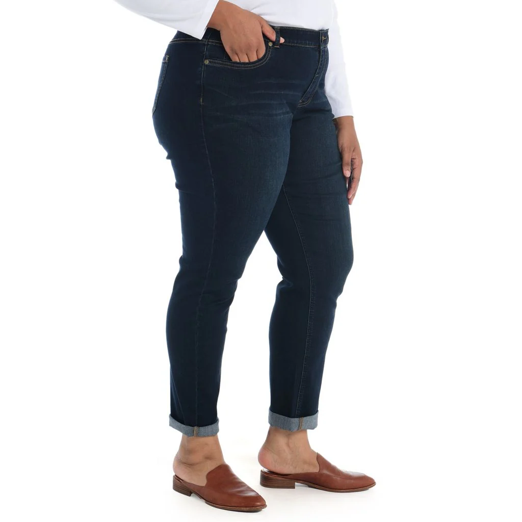 Signature Slimming Shaped Fit Tapered Leg Jean - Dark Stonewash - Image 7